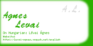agnes levai business card